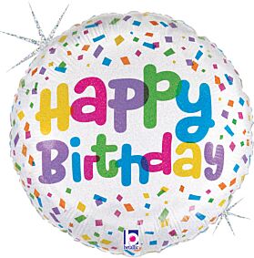 9" Cue the Confetti Birthday