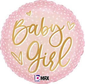 18" Satin Girl Gold Script