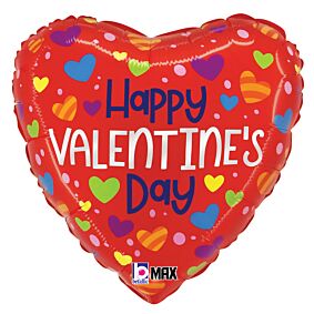 18" Valentine Colorful Hearts
