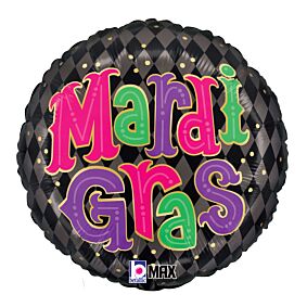 18" Mardi Gras Party Argyle