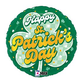 18" St Pats Checkered Shamrocks