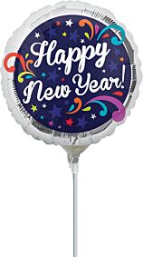 4" Happy New Year Swirls