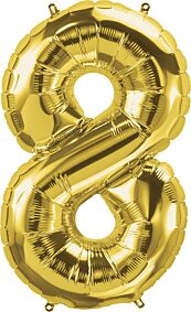 34" Number 8 - Gold