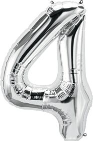 34" Number 4 - Silver