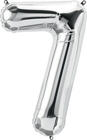 34" Number 7 - Silver