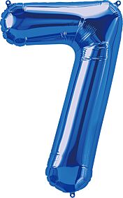 34" Number 7 - Blue