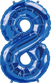 34" Number 8 - Blue