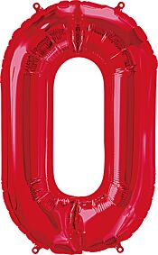 34" Number 0 - Red