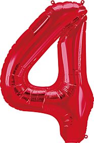 34" Number 4 - Red