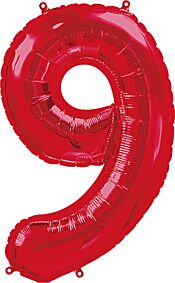 34" Number 9 - Red