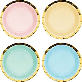 Pastel - 7" Lunch Paper Plate 8ct