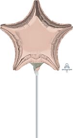 9" Rose Gold Star Flat