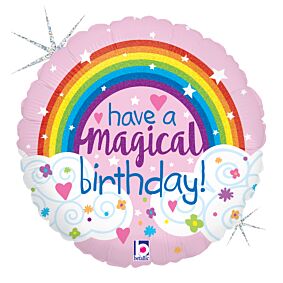 18" Magical Rainbow Birthday Holographic