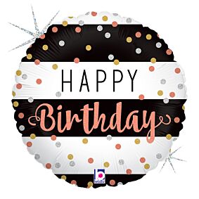 18" Rose Gold Birthday Holographic