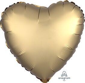 17" Satin Luxe Gold Sateen Heart