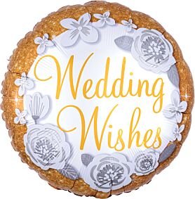 17" Wedding Wishes Gold & Silver