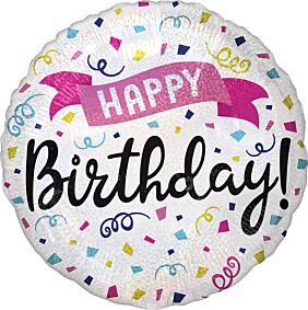 18" Happy Birthday Sparkle Banner