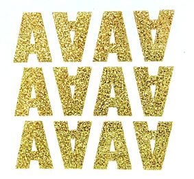1.5" Soft Gold Glitter Letter A