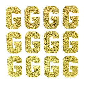 1.5" Soft Gold Glitter Letter G
