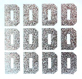 1.5" Silver Glitter Letter D