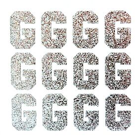 1.5" Silver Glitter Letter G
