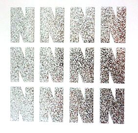 1.5" Silver Glitter Letter N