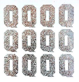 1.5" Silver Glitter Letter Q