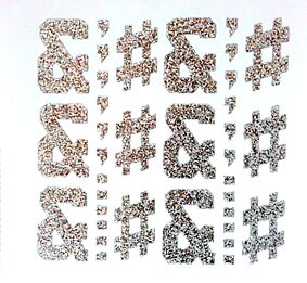 1.5" Silver Glitter Ampersand