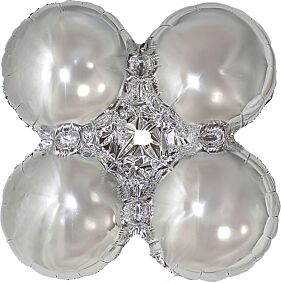 18" Quad Metallic Silver