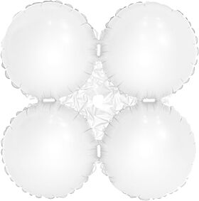 18" Quad Metallic  White