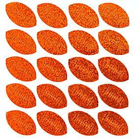Football Glitter Sticker-Orange