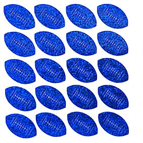 Football Glitter Sticker-Royal