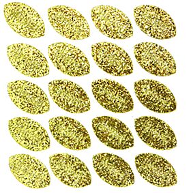 Football Glitter Sticker-Soft Gold