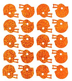 Helmet Glitter Sticker - Orange