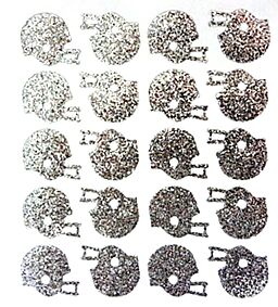 Helmet Glitter Sticker - Silver