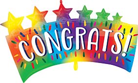 34" Congrats Star Banner