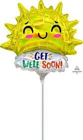 14" Get Well Happy Sun Iridescent