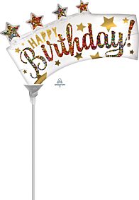 14" Happy Birthday Glitter Banner