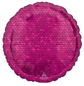 17" Bright Pink Sequins