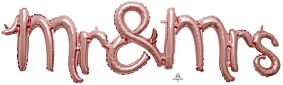 51" Phrase Mr & Mrs Rose Gold