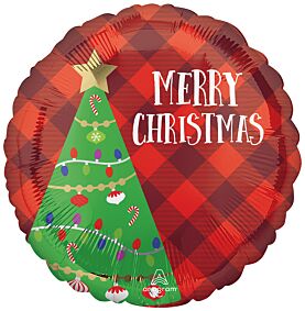 17" Festive Christmas Tree Plaid