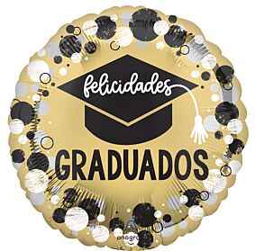17" Felicidades Graduados Circles and Dots