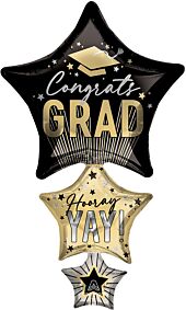 42" Stripes on Stripes Grad Stars