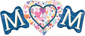 40" Mom Sprinkled Hearts
