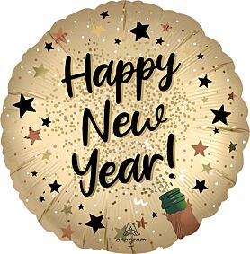 18" Satin New Year Natural Sparkle