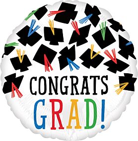 17" Hats Off Congrats Grad