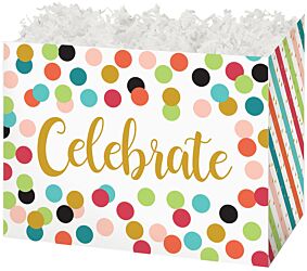 10" Basket Box - Celebrate Dots
