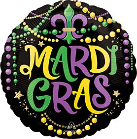 17" Mardi Gras Glittering Beads
