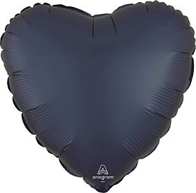 17" Satin True Navy Heart