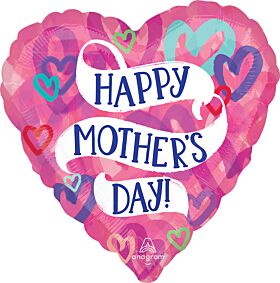 28" Mother's Day Layered Hearts